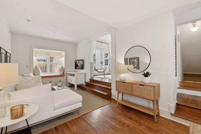 living room featuring hardwood / wood-style floors