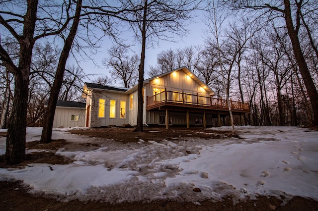 exterior space featuring a deck