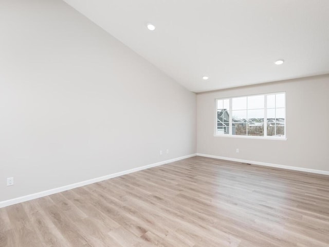 empty room featuring light hardwood / wood-style flooring