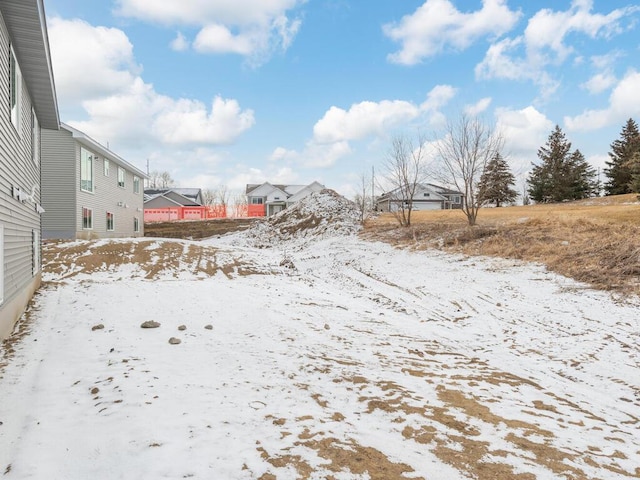 view of snowy yard