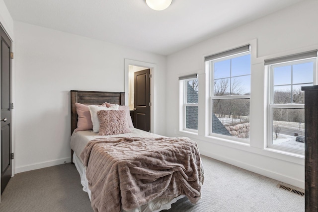 bedroom with carpet floors