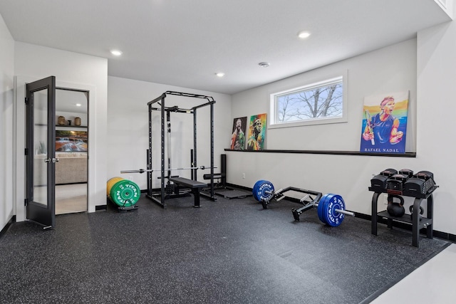 view of exercise room