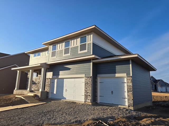 view of front of home with an attached garage