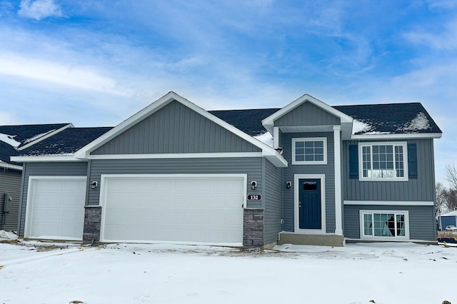 craftsman inspired home featuring a garage