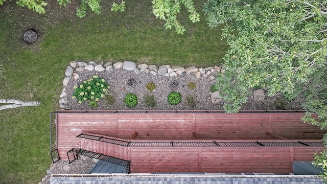 view of yard featuring a deck