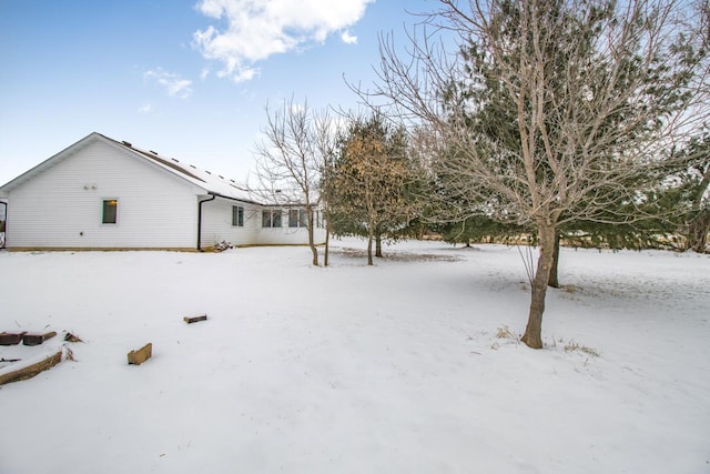 view of snowy yard