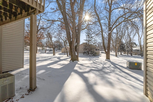 view of snowy yard