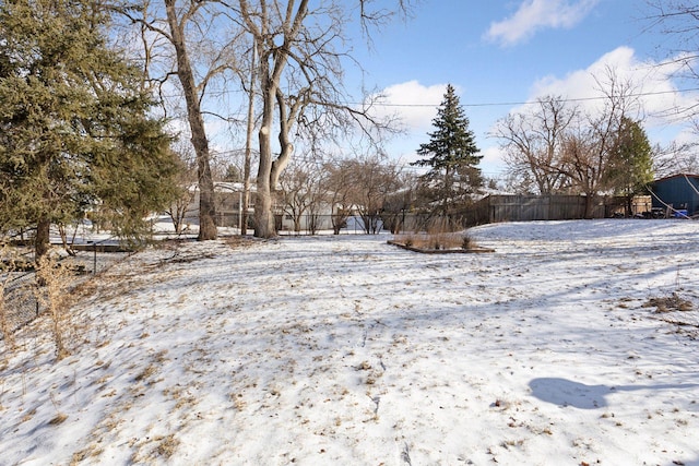 view of snowy yard