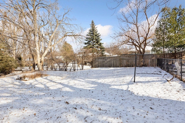 view of snowy yard