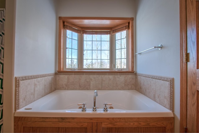 bathroom with a tub