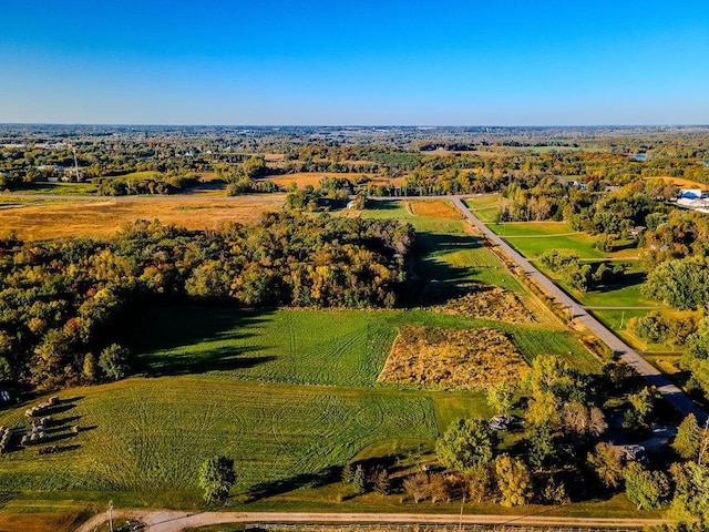 drone / aerial view featuring a rural view