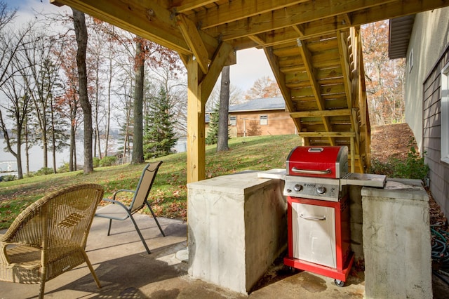 view of patio / terrace featuring area for grilling