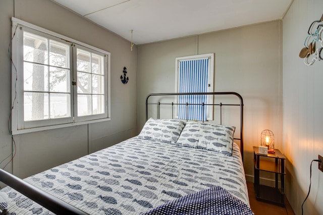 bedroom featuring wood-type flooring