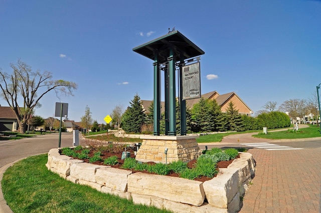 view of community sign