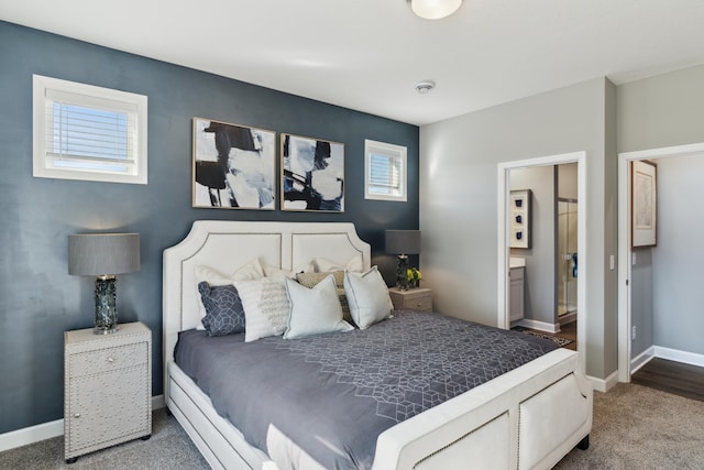 12450 Waterside Ct, Rogers, MN 55374 - bedroom with carpet floors, baseboards, and ensuite bathroom
