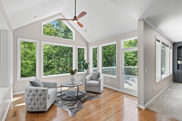 6229 Morningside Cir, Eden Prairie, MN 55344 - sunroom / solarium with plenty of natural light, lofted ceiling, and wood finished floors