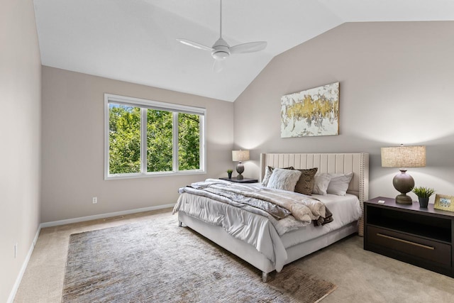 6229 Morningside Cir, Eden Prairie, MN 55344 - bedroom featuring vaulted ceiling, carpet flooring, and a ceiling fan