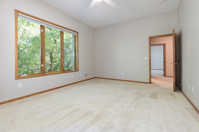 6229 Morningside Cir, Eden Prairie, MN 55344 - spare room featuring a ceiling fan and light carpet
