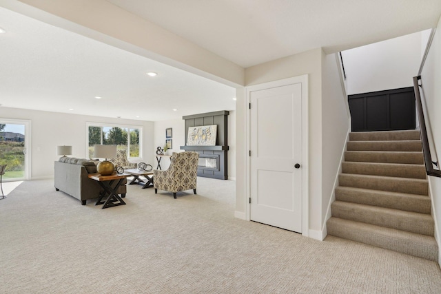 view of carpeted living room