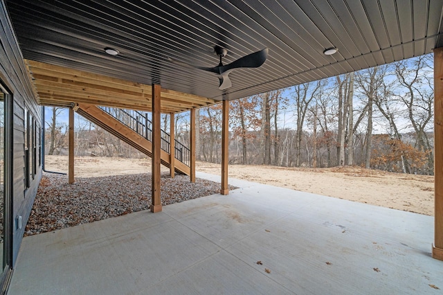 view of patio / terrace with ceiling fan