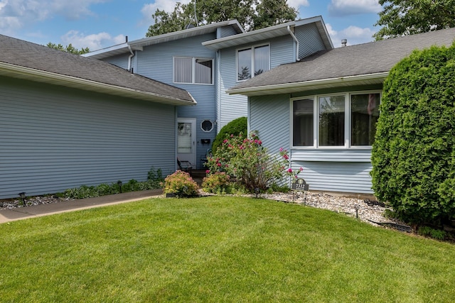 exterior space featuring a yard