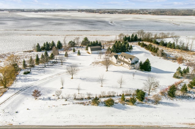 view of snowy aerial view