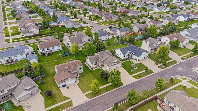 drone / aerial view featuring a residential view