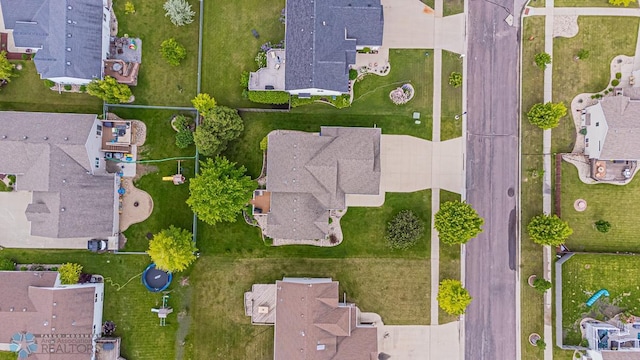 aerial view featuring a residential view