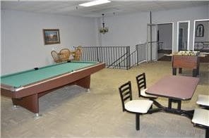 playroom with billiards