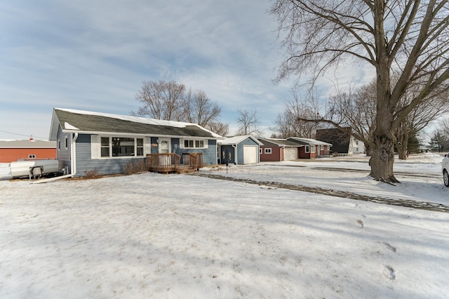 ranch-style house featuring a garage