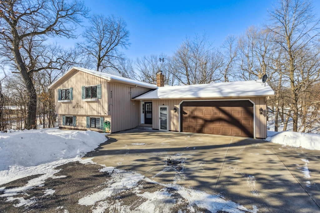 tri-level home featuring a garage