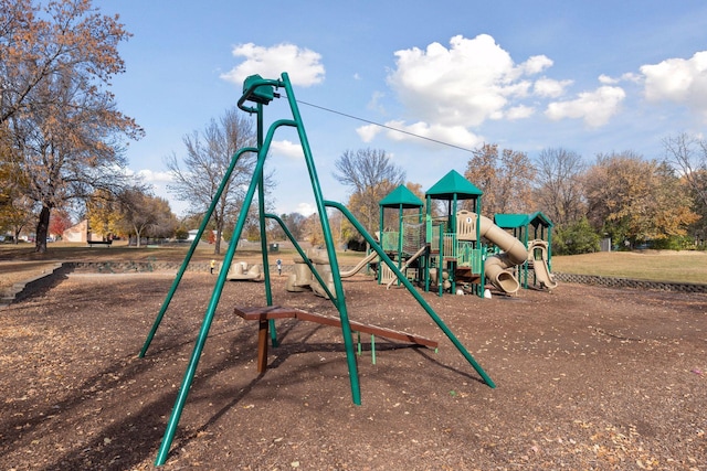 view of jungle gym