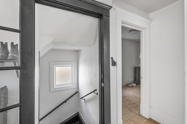 interior space with light wood-type flooring