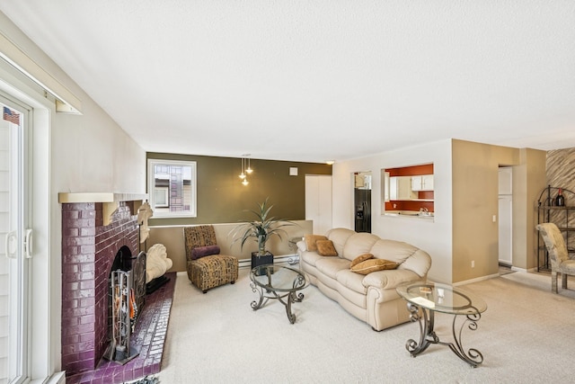 340 Ford Rd Unit 5, Saint Louis Park, MN 55426 - carpeted living room featuring a fireplace