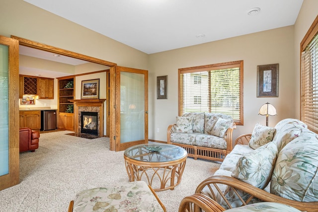 view of carpeted living room