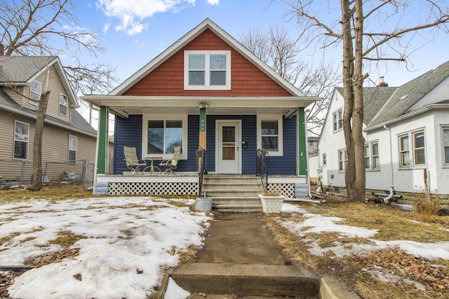 bungalow-style house with a porch