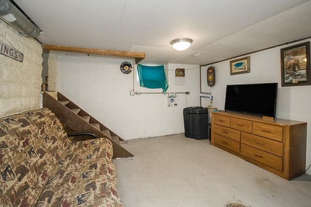 interior space featuring concrete flooring