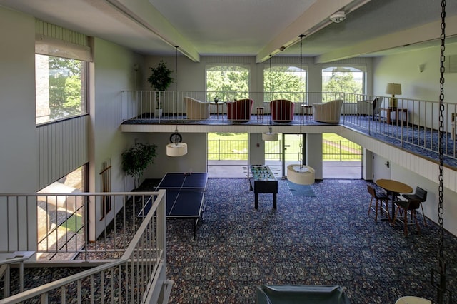1077 Sibley Memorial Hwy Unit 607, Lilydale, MN 55118 - exterior space with beamed ceiling and carpet floors
