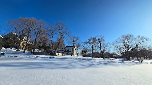 view of snowy yard