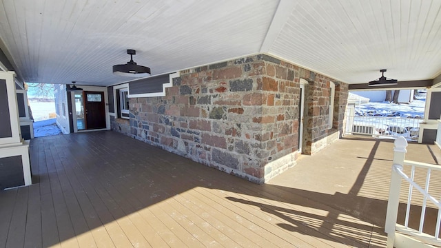 7 County Road 12 S, Buffalo, MN 55313 - deck with a ceiling fan and covered porch