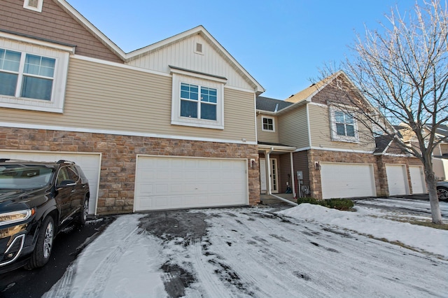 view of property featuring a garage