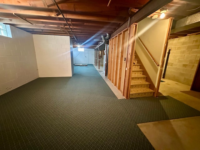 view of basement