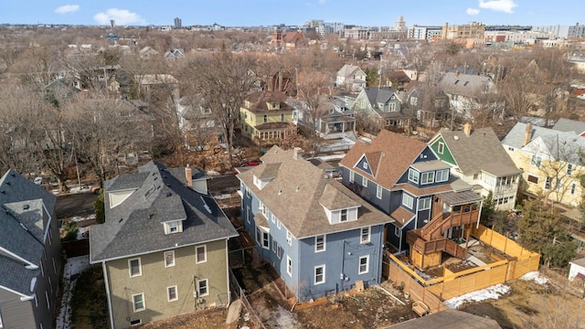 drone / aerial view featuring a residential view