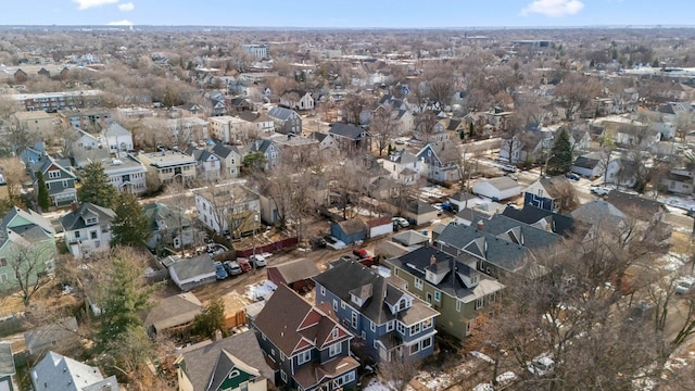 bird's eye view featuring a residential view