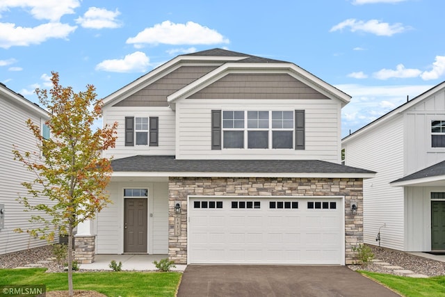 view of front facade with a garage