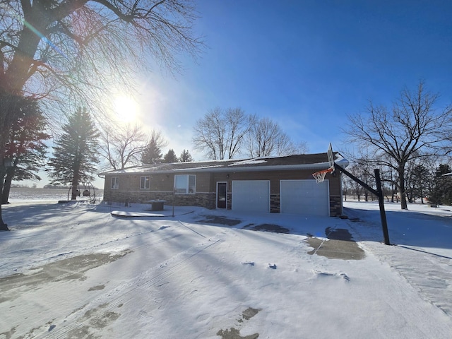 view of front of home featuring a garage