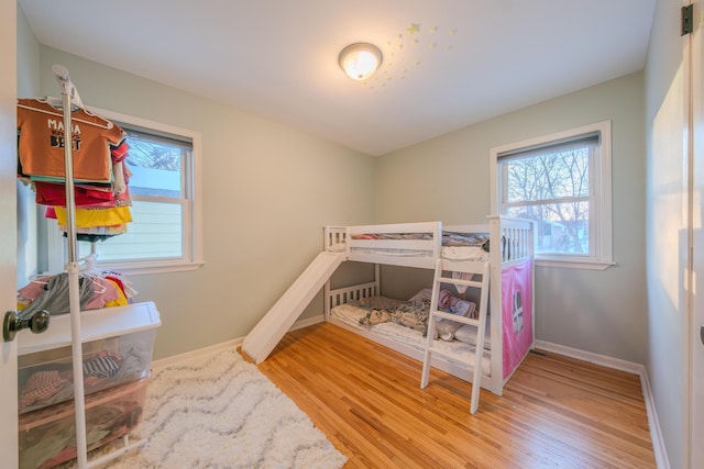 bedroom featuring hardwood / wood-style floors