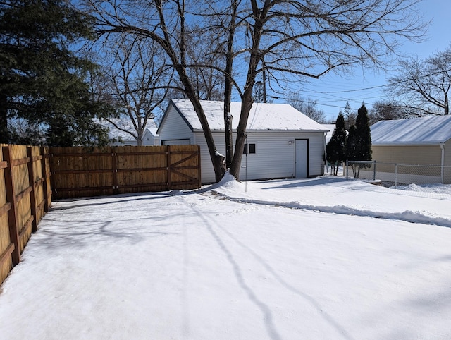 view of snowy yard