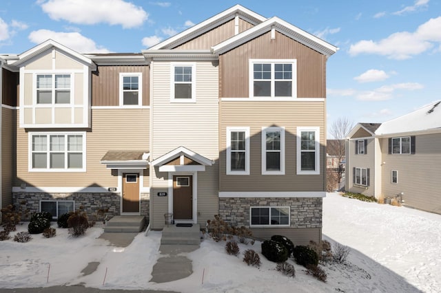 view of front of property with stone siding