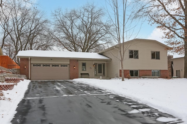 tri-level home featuring a garage